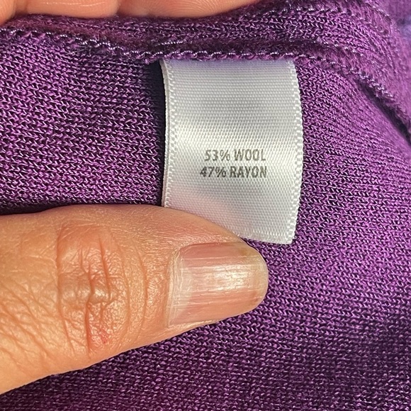 St. John Violet Multi Color Block. Zip Front sweater and sleeveless top SZ (P4-6 - Picture 12 of 14